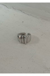 Heliophilia Silver Anillo de Cuerpo de Latón Plateado Ajustable